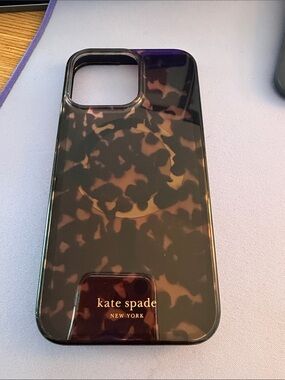 Kate Spade Tortoise Shell iPhone 15 Pro Max Case - Brown/Black